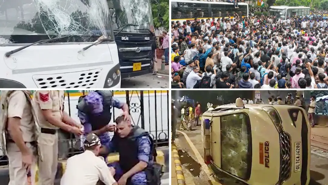 দিল্লিতে ককরোচ পার্টি-পুলিশ সংঘর্ষ : ১১৮ পুলিশ আহত, ৭০ ‘ককরোচ’ গ্রেপ্তার
