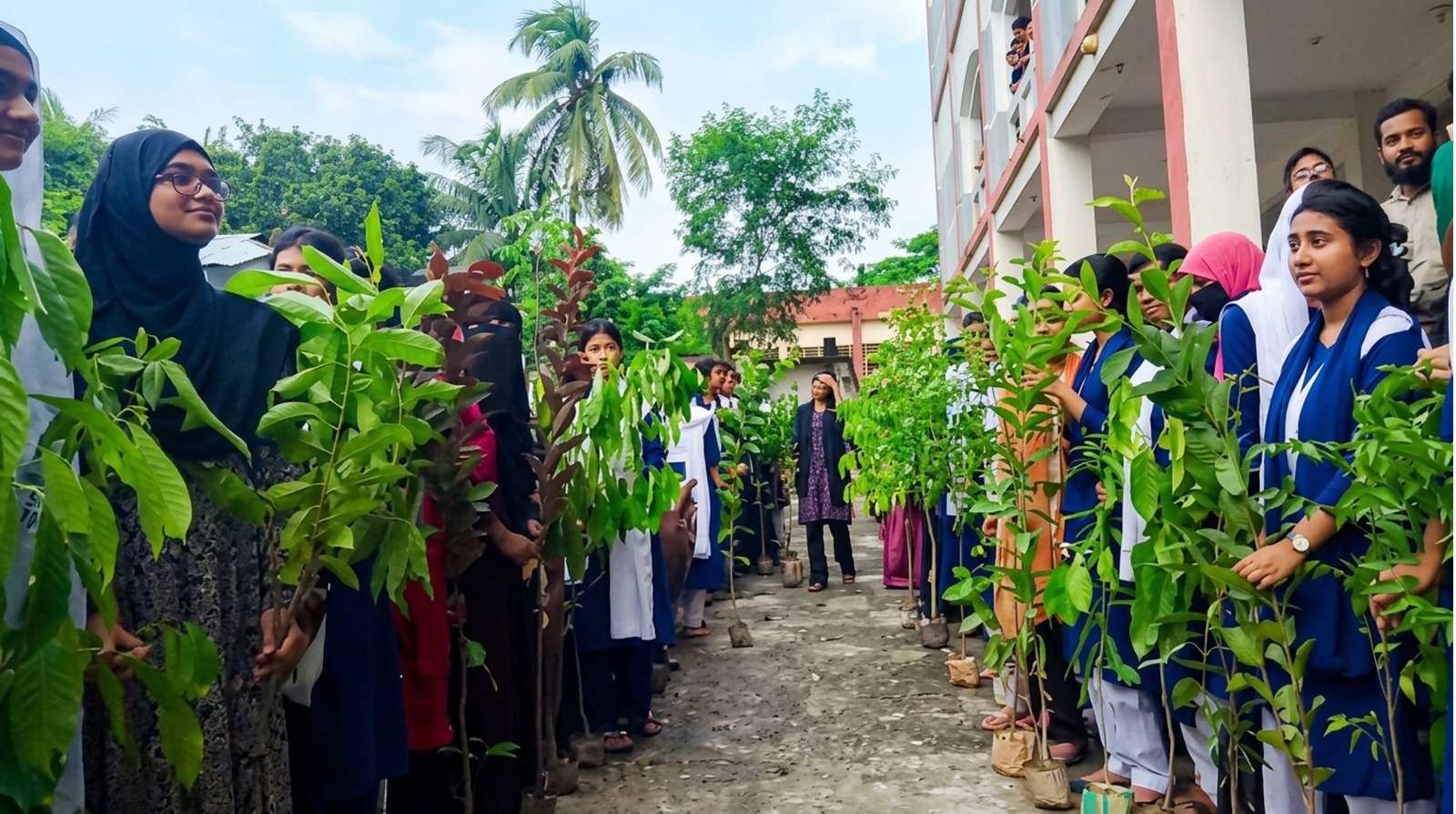 গলাচিপায়  জেলা পরিষদের উদ্যোগে ফলজ ও বনজ গাছের চারা বিতরণ