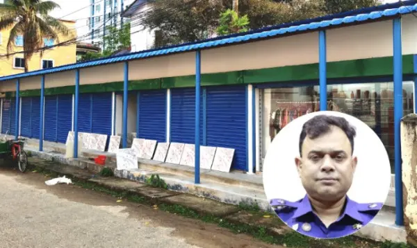থানার জায়গায় অনুমতি ছাড়াই মার্কেট, এসপিকে নিয়ে বিতর্ক