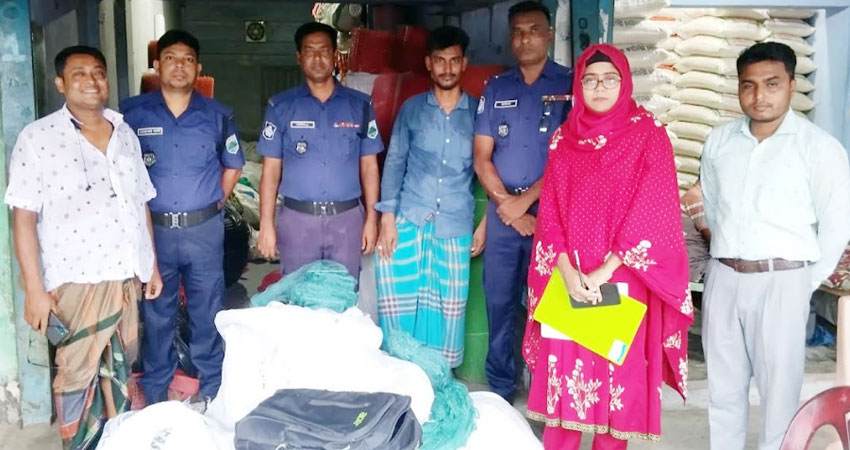 রাণীনগরে বিশাল অভিযান নিষিদ্ধ জাল জব্দ ও জরিমানা আদায়