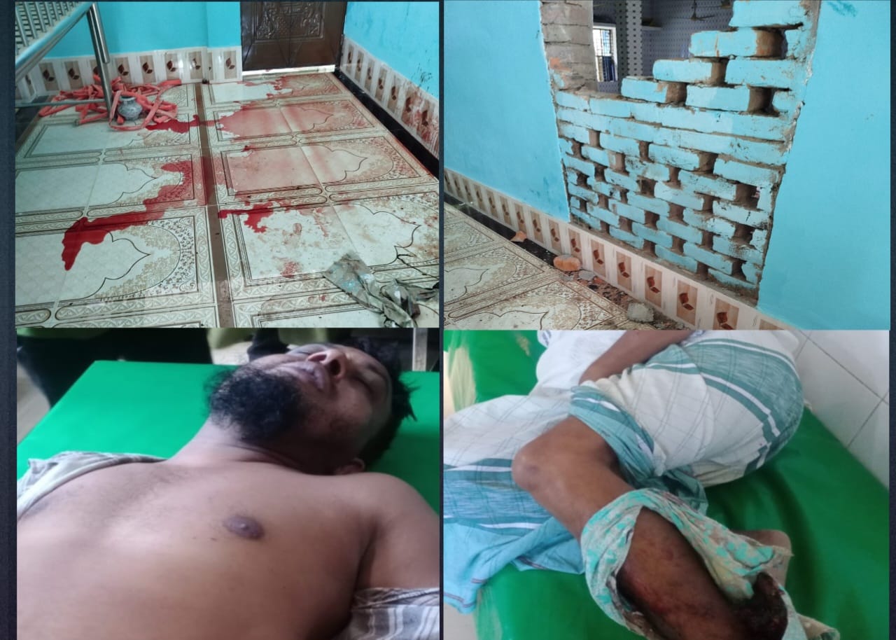 মাগুরায় বিএনপির দুই গ্রুপে সংঘর্ষ; মসজিদের দেওয়াল ভেঙে তিন জনকে কুপিয়ে জখম 