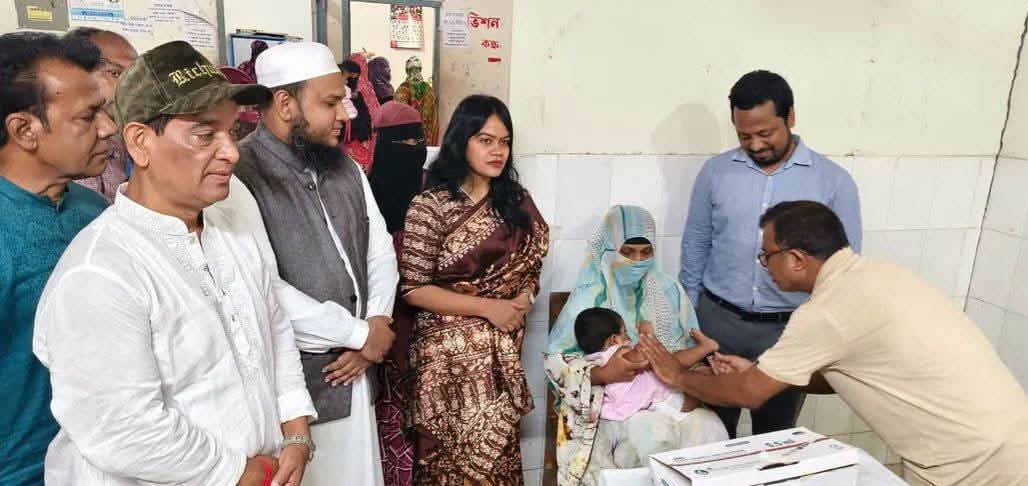 আলফাডাঙ্গায় হাম রুবেলা টিকাদান ক্যাম্পেইনের উদ্বোধন