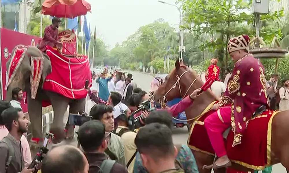 রাজধানীতে ঈদ ঘিরে বর্ণাঢ্য আনন্দ মিছিল