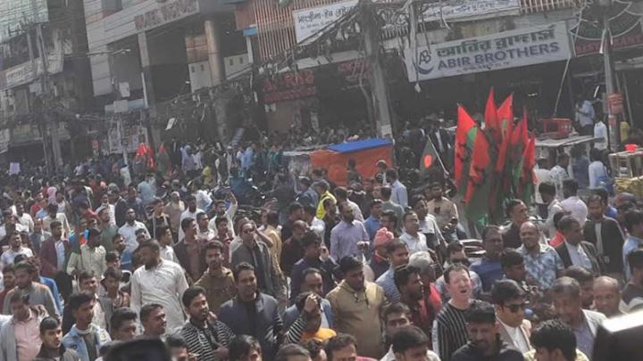 ভারতীয় হাইকমিশন অভিমুখে বিএনপির যৌথ প্রতিবাদী পদযাত্রা শুরু