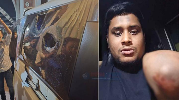 গাজীপুরে হাসনাত আব্দুল্লাহর গাড়িতে হামলা