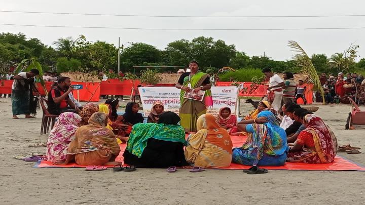 কয়রায় অন্তর্ভুক্তিমুলক দুর্যোগ প্রস্তুুুতি বিষয়ে মাঠ মহড়া