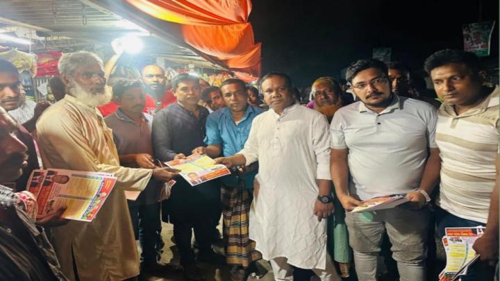 শেরপুর- ধুনট আসনে মনোনয়ন প্রত্যাশী খোকনের গণসংযোগে জনসমুদ্র