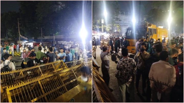 এখনো শাহবাগে মুখোমুখি আন্দোলনকারী-পুলিশ