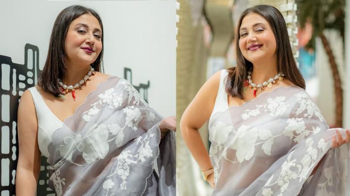 শাড়িতে নজর কাড়লেন স্বস্তিকা