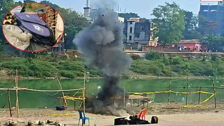ফরিদপুরে উদ্ধারকৃত শক্তিশালী বোমাটি সাফল্যের সাথে নিষ্ক্রিয় করা হয়েছে