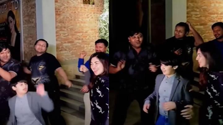 শাকিব খানের সিনেমার গানে নাচল ছেলে জয়