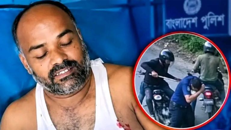 ছিনতাইকারীদের কবলে পুলিশ পরিদর্শক, কুপিয়ে জখম