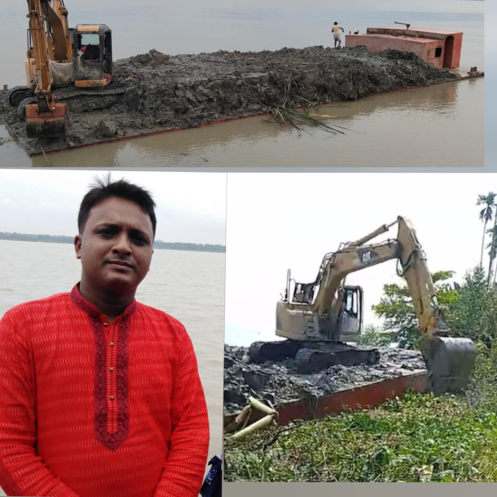বিষখালী নদী থেকে মাটি উত্তোলন করে ইটভাটায় নেওয়ার অভিযোগ বিএনপি নেতার বিরুদ্ধে