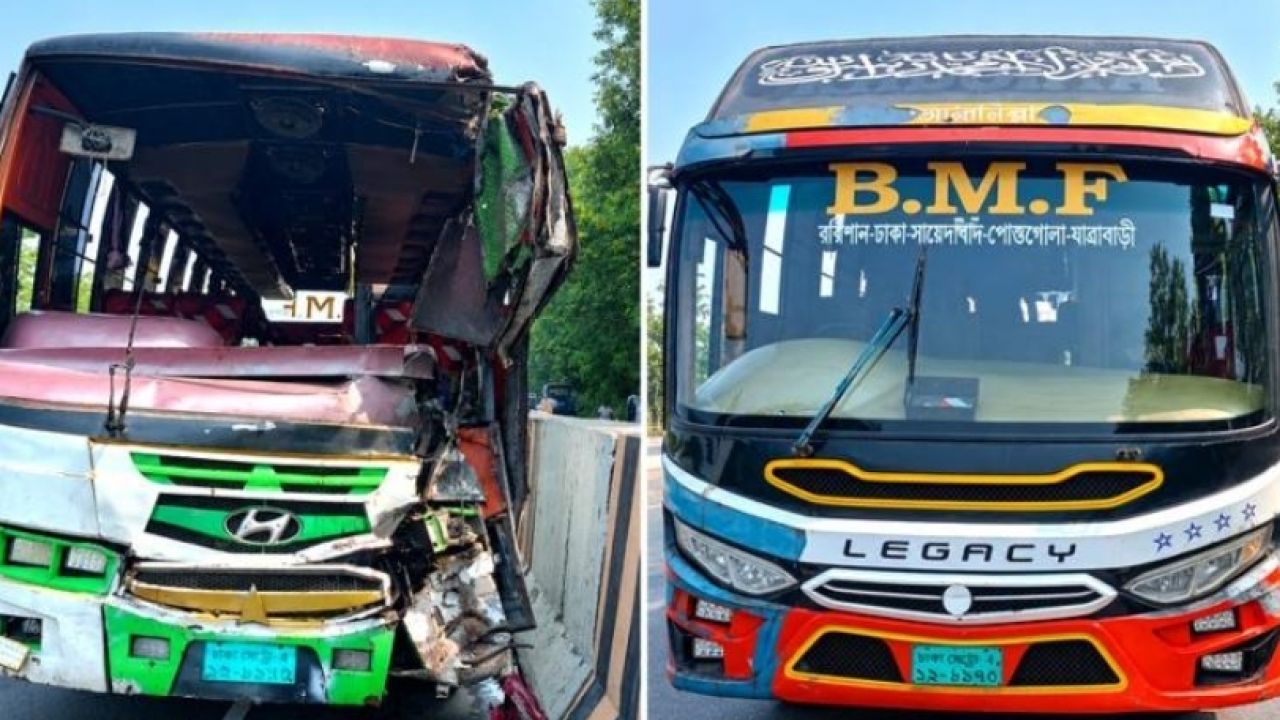 ভাঙ্গায় দুই বাসের সংঘর্ষে হেলপারসহ গুরুতর আহত ৩