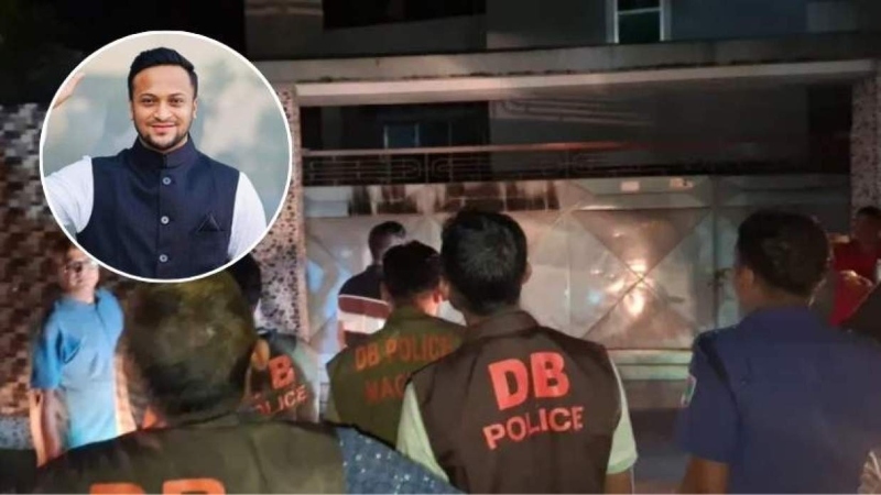 মাগুরায় সাকিব আল হাসানের বাড়িতে ‘পেট্রোল বোমা’ হামলা